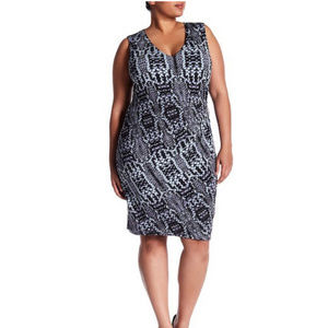 Tart Margaux Twist Front Sheath Dress 4X in Python